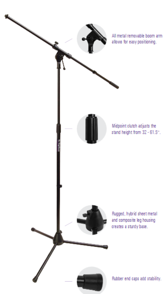 OSS-MS7701B EURO BOOM MIC STAND